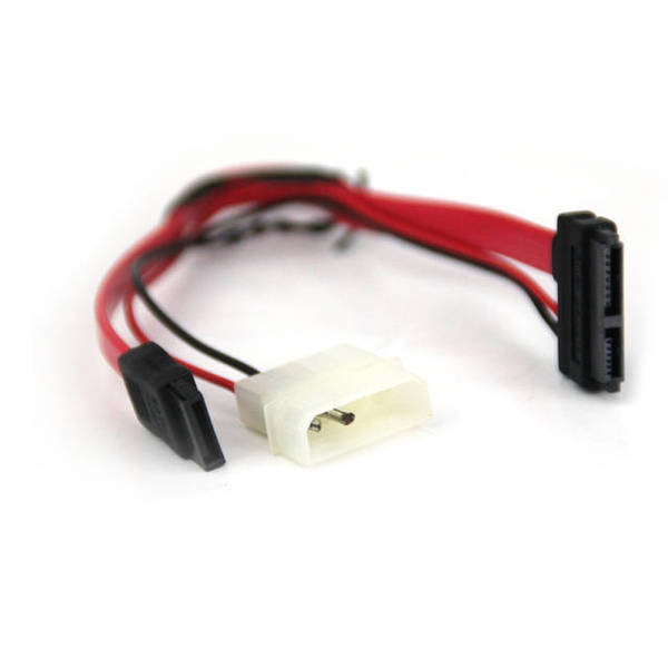 Vcom SATA2 Data + 4Pin Molex Male to SATA Power/Data Cable for Slim DVD CE361